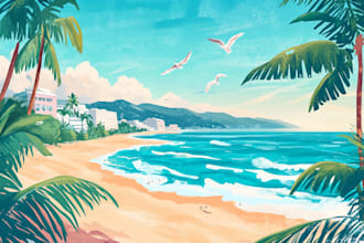 draw anime background and environment art