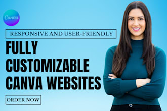 design canva website, landing page, social media templates, and mockups