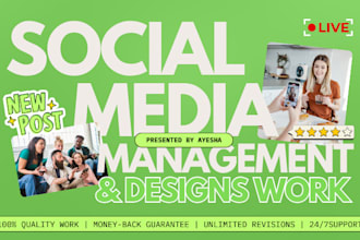 do social media management,  design and content creation