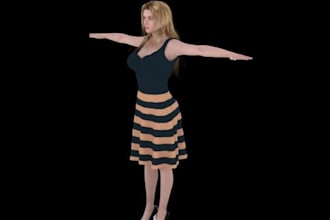 survivor 3d game character,human model,nsfw,pbr texture,animate 3d model for ue5
