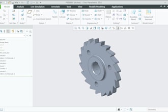 do part modelling in creo