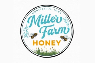 design unique hobby honey farm logo