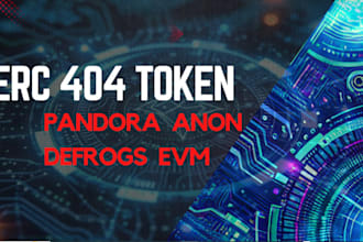create erc404 smart contract like pandora, anon defrogs, evm erc404