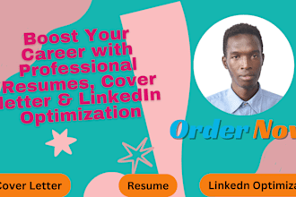 create a professional resume, cover letter, and optimize your linkedin profile