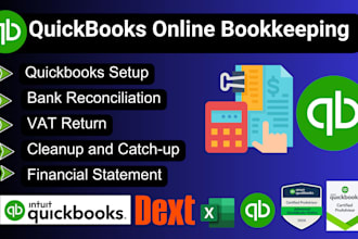 do quickbooks bookkeeping, reconciliation, cleanup and vat support