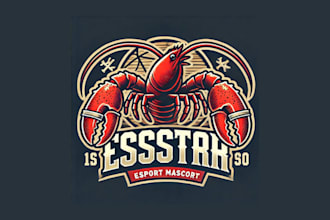 do amazing lobster mascot logo with unlimited revision
