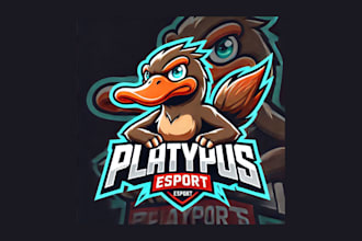 design unique platypus mascot logo with creative concepts