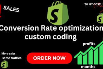 redesign shopify store for high conversion rate cro and create shopify store