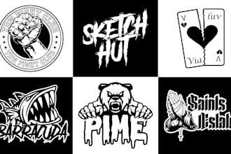 made monogram streetwear urban clothing brand logo design
