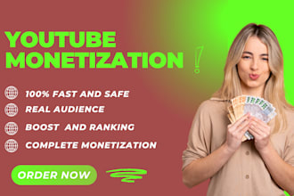 do organic youtube video promotion for channel  monetization