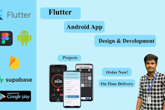 develop an android app in flutter with a modern UI and UX design