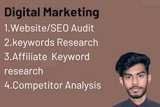 do website audit, seo guideline,competitor analysis