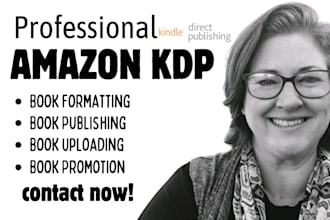 do KDP book formatting, edit ebooks for amazon KDP or kindle direct publishing