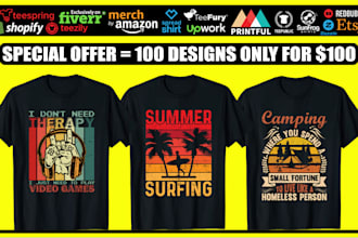 create unique custom t shirt design and bulk t shirt design