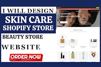 design beauty website spa website shopify store cosmetic website shopify store