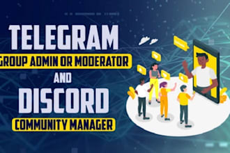 be your community manager for marketing on telegram, discord, twitter promotion