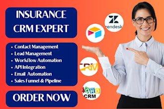 setup insurance crm zendesk radius airtable insureio agencybloc vymo bitrix24