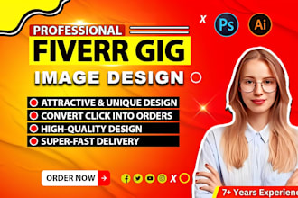design a unique attractive fiverr gig image, and gig cover, fiverr gig thumbnail