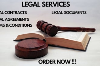 draft legal contracts, agreements, terms and conditions as your lawyer
