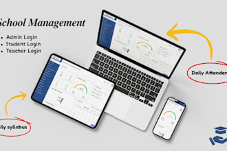 customise a professional school, college management web app