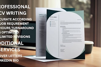 write or edit professional resume, cover letter and linkedin bio