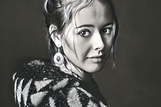 draw realistic pencil portraits, sketch from photos