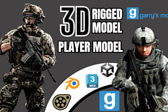 make 3d model for gmod characters game assets playermodel vrchat avatar sfm mmd