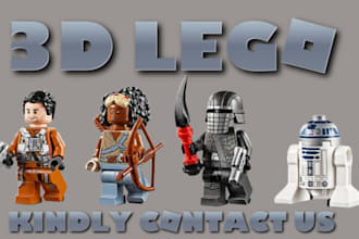 design quality custom lego minifigures, decals, toy funko and textures