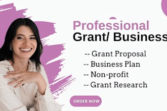 write grant proposal grant application research pitch deck business plan