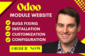 install premium odoo, fix bugs, develop odoo module create odoo website