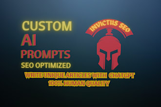 create custom chatgpt prompts for seo article