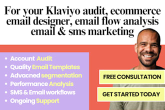 klaviyo audit, ecommerce email designer, email flow analysis email sms marketing