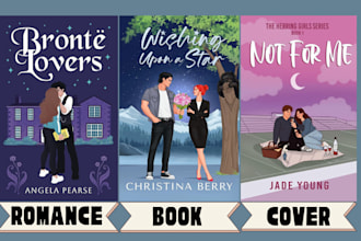 design illustrated romance book cover character illustration ebook cover art
