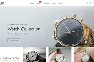 design luxury wristwatch shopify bracelet store smartwatch website jewelry store