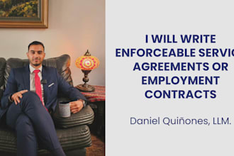 write enforceable service agreements or employment contracts