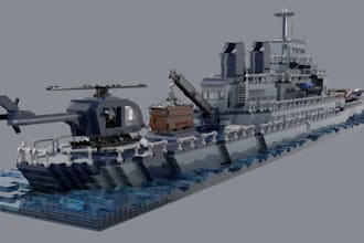 custom digital lego design lego moc afol with manual instruction in studio