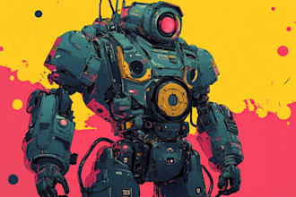 do illustration and concept mecha, gundam, and robot