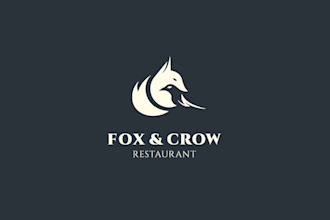 make food truck fox and crow restaurant logo