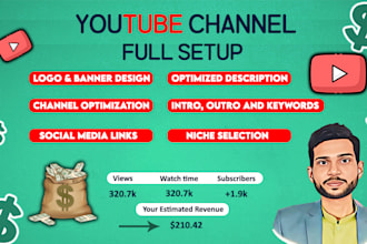 create and setup youtube channel