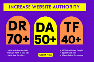 increase domain rating DR ahrefs trust flow trust flow tf, moz da