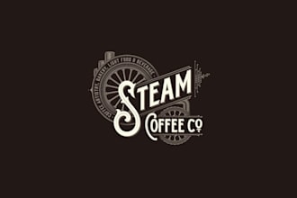 make elegant essential coffee logo