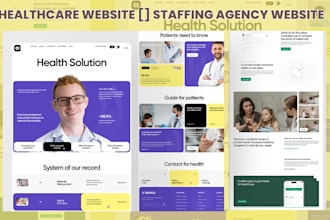 design healthcare website, dental, optician, healthcare staffing agency website