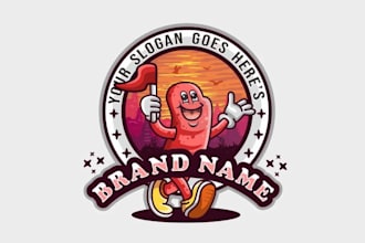design vintage mascot, cartoon, and logo design