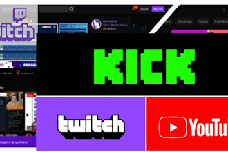 do organic twitch ,kick and youtube channel promotion and active live views