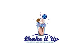 make existing milk shake food truck logo