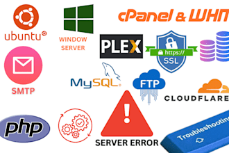 fix smtp, email, dns, mx, mysql, cpanel whm, webmin, virtualmin, plesk issues
