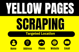 do targeted web scraping from yellow pages, google map with email scraping