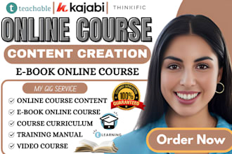 create online course content course creation book writer instructional manual
