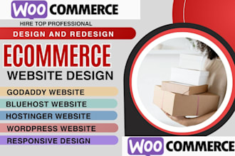 design ecommerce store on shopify,hostinger, bluehost,godaddy,redesign ecommerce