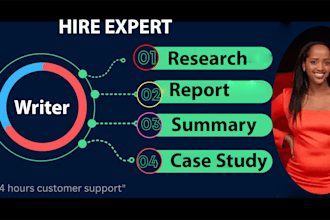 do report writing, case study, research and summary writing